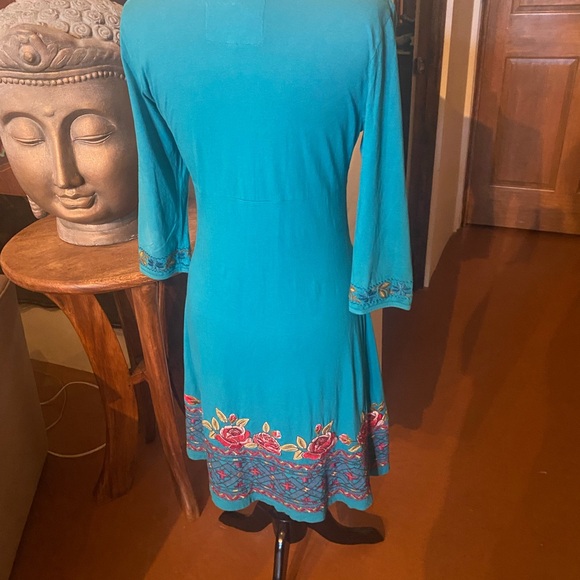Johnny Was Embroidered Cotton Dress - Picture 5 of 7